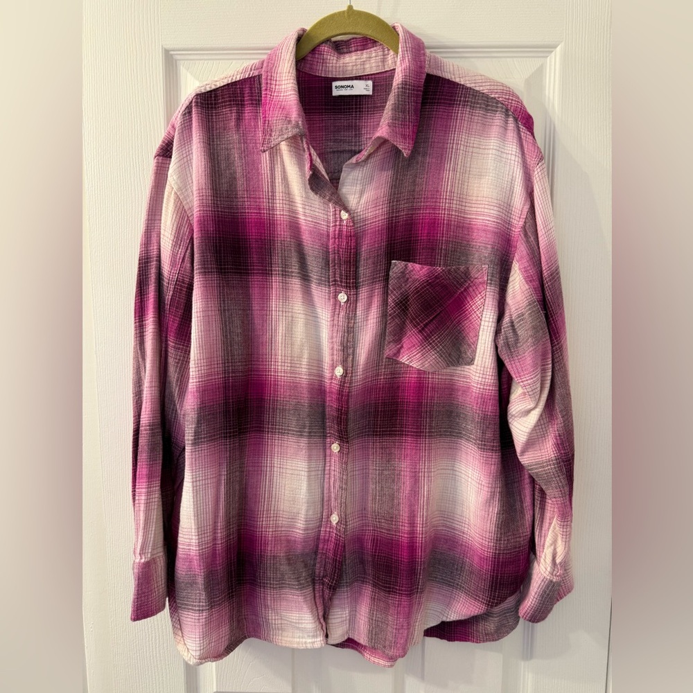 Women's Sonoma Goods For Life Oversized Boyfriend Flannel